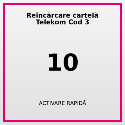 Reîncărcare cartelă Telekom Cod 10