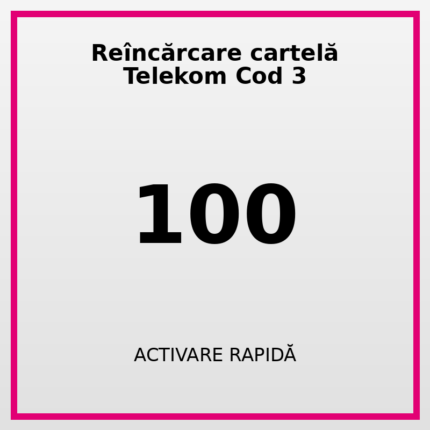 Reîncărcare cartelă Telekom Cod 100