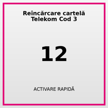 Reîncărcare cartelă Telekom Cod 12