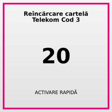 Reîncărcare cartelă Telekom Cod 20