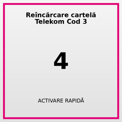 Reîncărcare cartelă Telekom Cod 4