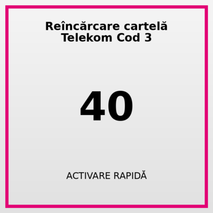 Reîncărcare cartelă Telekom Cod 40