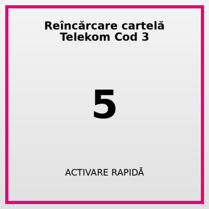 Reîncărcare cartelă Telekom Cod 5