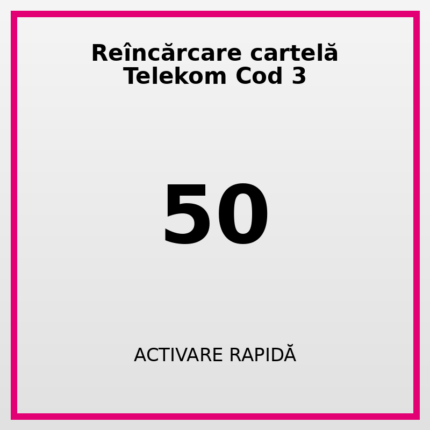 Reîncărcare cartelă Telekom Cod 50