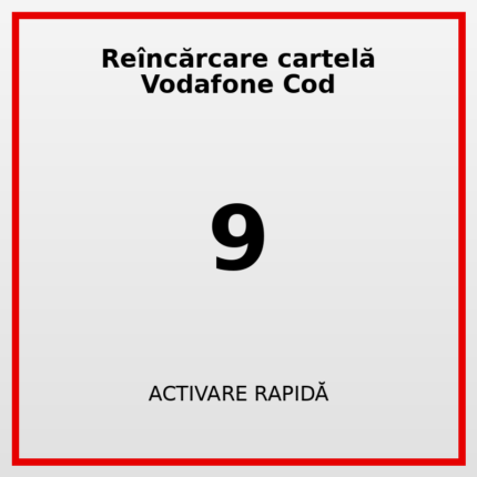 Reîncărcare cartelă Vodafone Cod 9
