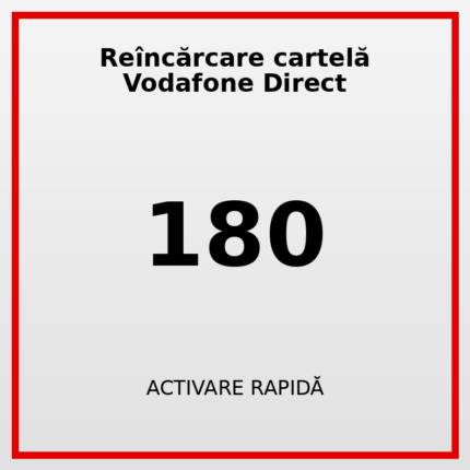 Reîncărcare cartelă Vodafone Direct 180